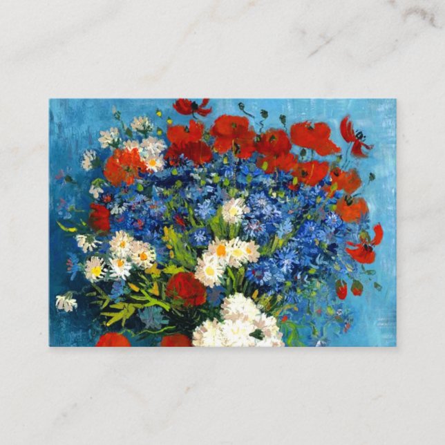 Carte D'accompagnement Van Gogh Vase avec Cornflowers et Poppies (Devant)