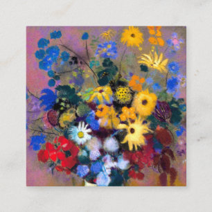 Carte D'accompagnement Vase blanc avec fleurs Odilon Redon
