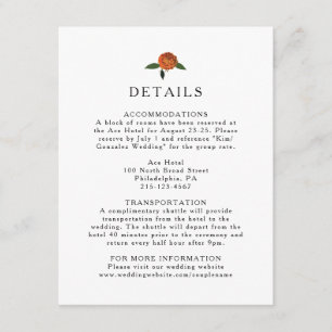 Carte D'accompagnement Verdure botanique, citrons et marigolds