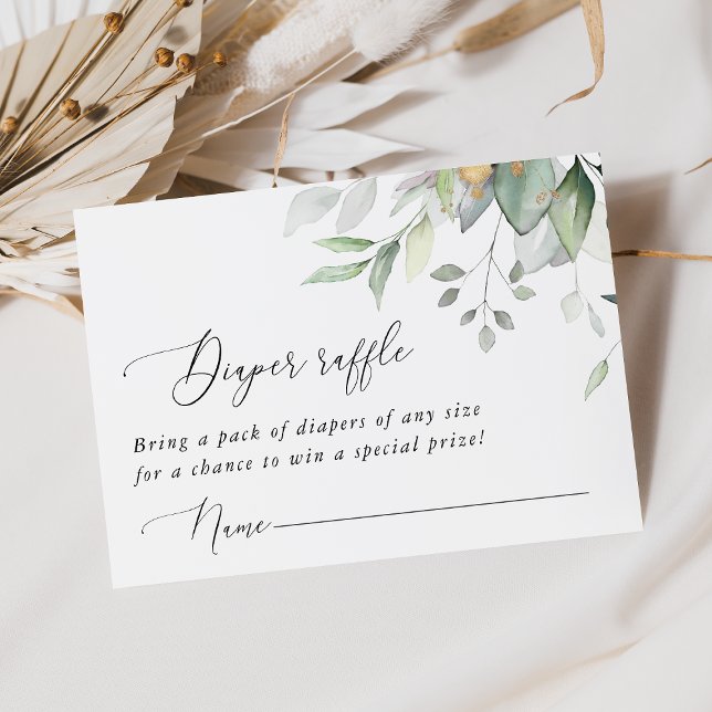 Carte D'accompagnement Verdure, Eucalyptus Feuilles, Boho, Déchets (Créateur téléchargé)