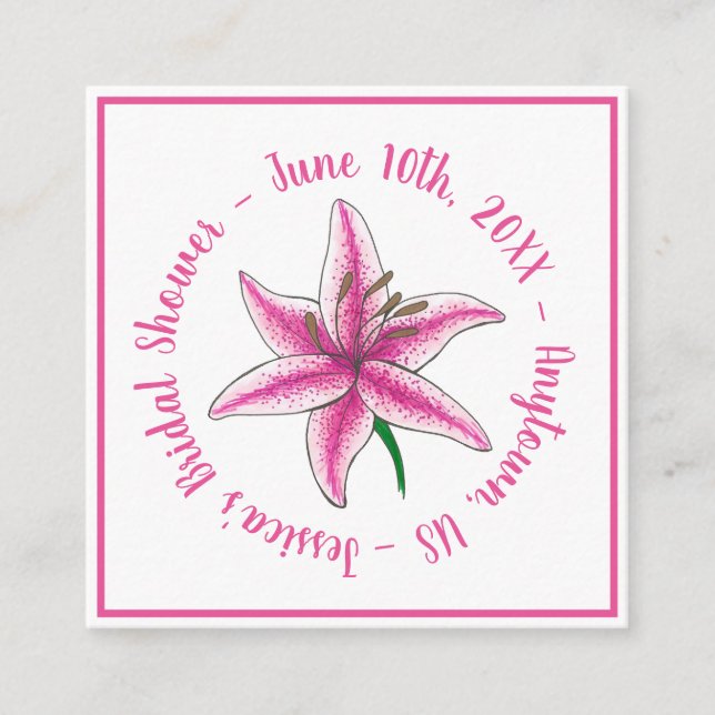 Carte D'accompagnement Verre rose Rosé Blush Mariage Fête des mariées (Devant)