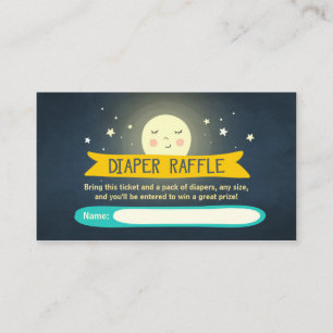 Carte D'accompagnement Vers la lune et le Baby shower arrière Déchets Raf