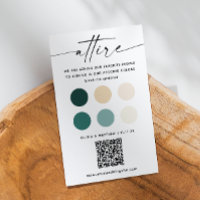 Vert et ivoire Guest Mariage code robe QR Insérer