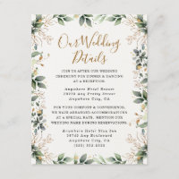 Vert or Elégant Aquarelle Boho Mariage feuille