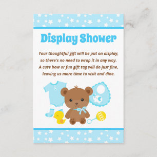 Carte D'accompagnement Vêtements d'ours en peluche bleu Présentation de B