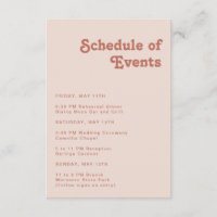 Vibes rétro simples | Calendrier rose pâle des évé
