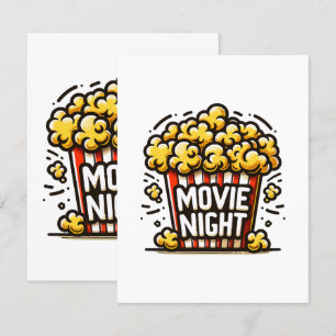 Carte D'accompagnement Vidéo Night Delight Jouer Popcorn