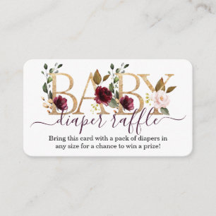Carte D'accompagnement Vin d'or Bourgogne florale Raffin Script