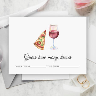 Carte D'accompagnement Vin & Pizza - Combien de baisers jeu de nage