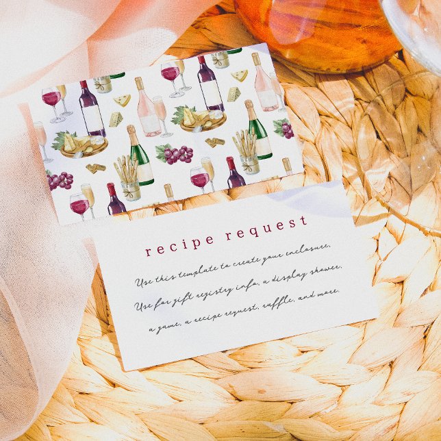 Carte D'accompagnement Vino Avant Vows Vine Fête des mariées (Card Front & Back Mock-up)