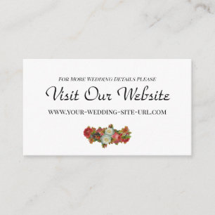 Carte D'accompagnement Vintage Automne Floral Mariage Détails du site web