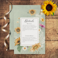 Vintage été tournesol détails floraux