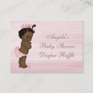 Carte D'accompagnement Vintage Ethnic Princess Baby shower Déchets Raffle