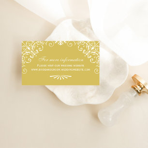 Carte D'accompagnement Vintage Gold et ivoire Art déco Mariage site