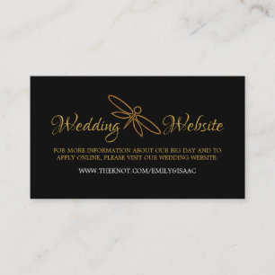 Carte D'accompagnement Vintage Gold Foil Mariage site Web