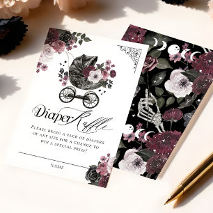 Carte D'accompagnement Vintage Gothique Floral Poussette Brocheuse Raffle