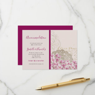 Carte D'accompagnement Vintage Rose Blossoms Paris En Bourgogne Du Printe