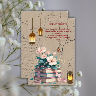 Carte D'accompagnement Vintage Storybook Floral Baby shower