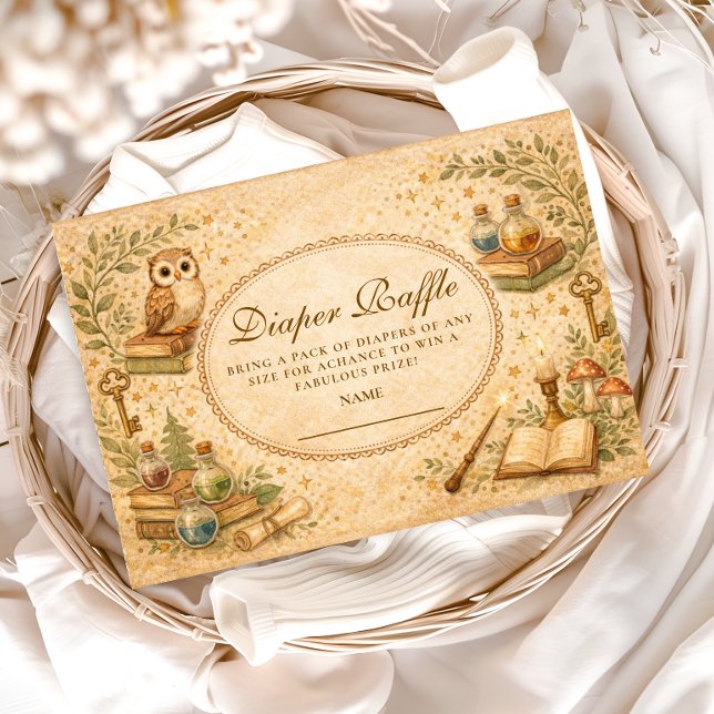 Carte D'accompagnement Vintage Wizard MagicDiapper Raffle (Créateur téléchargé)