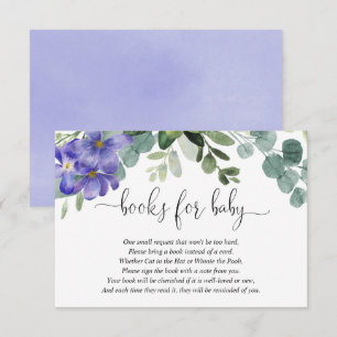 Carte D'accompagnement Violets violets violets livres de baby shower pour