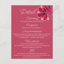 Viva Magenta, Détails du mariage floral