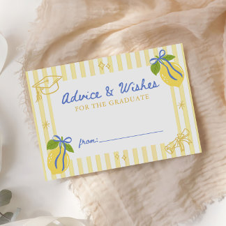 Carte D'accompagnement Vœux de conseils de remise de diplôme de citron fr