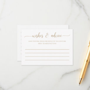 Carte D'accompagnement Vœux et conseils d'or de Leyton