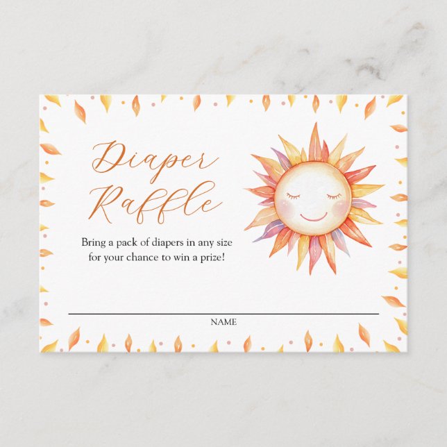 Carte D'accompagnement Voici le Baby shower Fils Raffle (Devant)