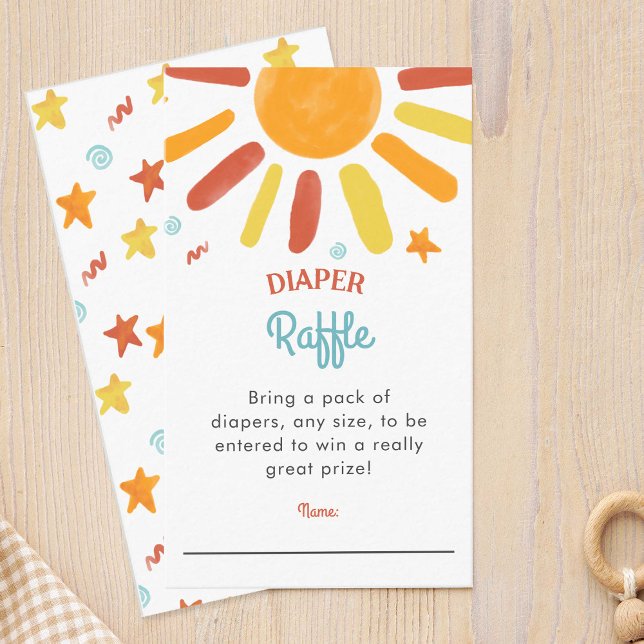 Carte D'accompagnement Voici Le Fils Baby shower Déchets Raffle (Créateur téléchargé)