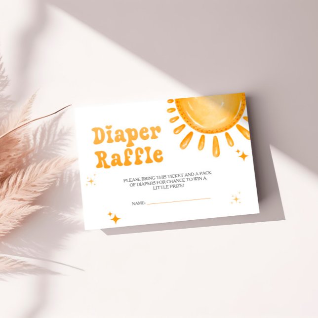 Carte D'accompagnement Voici Le Fils Baby shower Déchets Raffle (Créateur téléchargé)