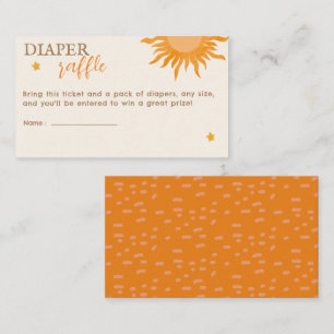 Carte D'accompagnement Voici le fils Diaper Raffle Baby shower