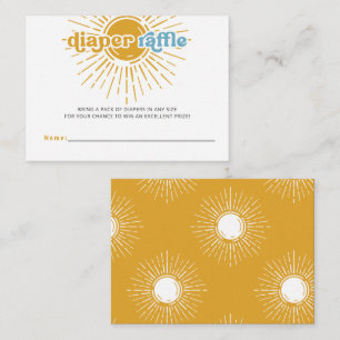 Carte D'accompagnement Voici le fils retro Baby shower Diaper Raffle