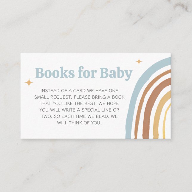 Carte D'accompagnement Voici les livres de Baby shower du garçon Fils pou (Devant)
