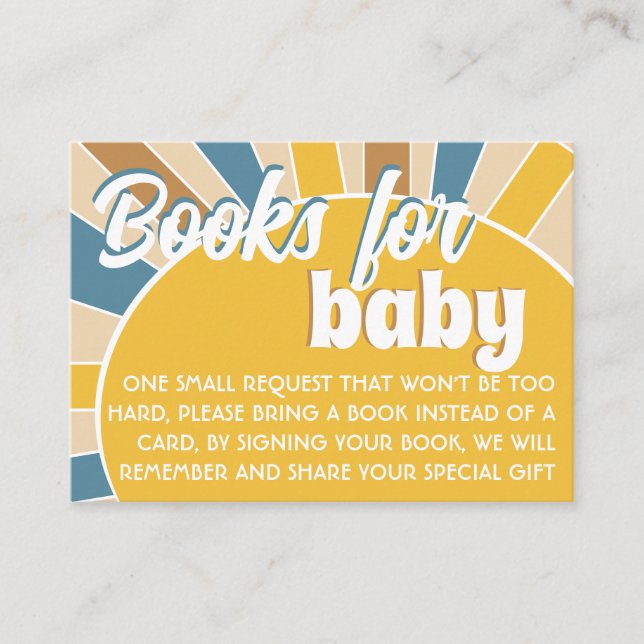 Carte D'accompagnement Voici les Livres Fils pour bébé (Devant)