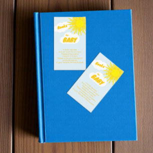 Carte D'accompagnement Voici venir le fils Garçon Baby Shower Livres pour