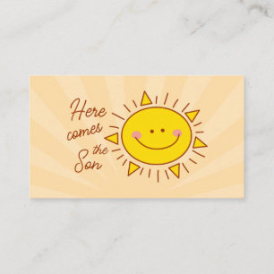 Carte D'accompagnement Voici venir le fils Livres de Baby Shower pour béb