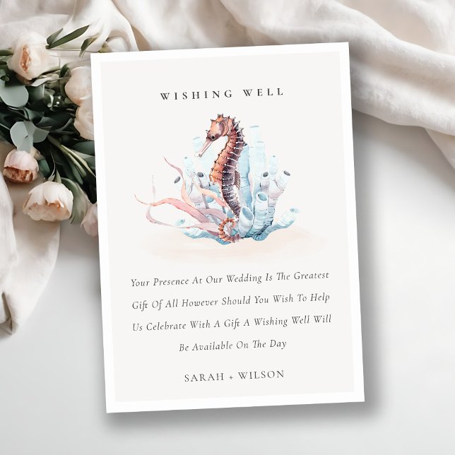 Carte D'accompagnement Voie sous-marine Coral Wishing well Mariage (Créateur téléchargé)