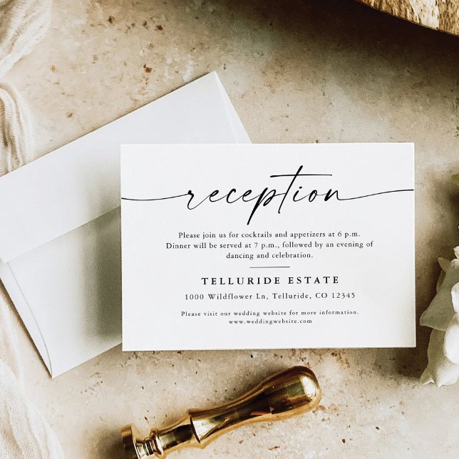 Carte D'accompagnement Voiture De Réception De Mariage Mariage Minimalist (Créateur téléchargé)