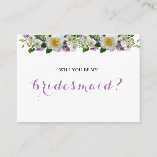 Carte D'accompagnement Volonté florale de guirlande rustique vous soyez (Devant)