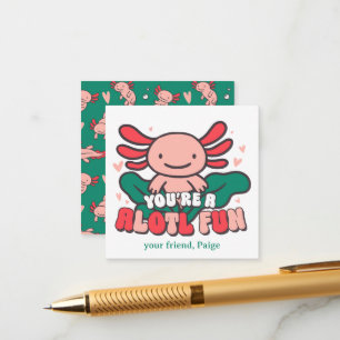 Carte D'accompagnement Votre Alotl Fun Axolotl Saint-Valentin