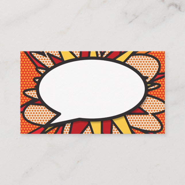 Carte D'accompagnement Votre bulle de message amusante rétro bande dessin (Devant)