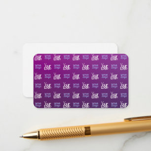 Carte D'accompagnement Votre logo   2 Images téléchargées ou logos profes