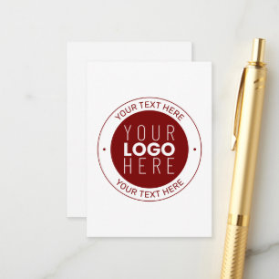 Carte D'accompagnement Votre logo et votre texte personnalisable   Couleu