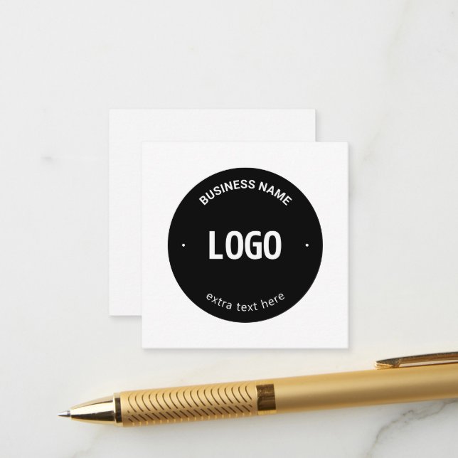 Carte D'accompagnement Votre logo, image ou conception et texte modifiabl (Devant/Arrière en situation)