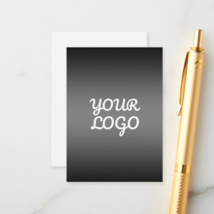 Carte D'accompagnement Votre logo & Moderne Simple Ombre Gris foncé