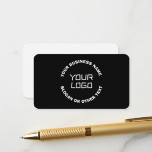 Carte D'accompagnement Votre logo ou image et texte modifiable Noir et