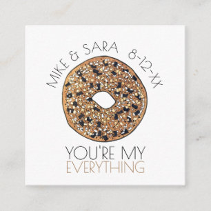 Carte D'accompagnement Vous êtes mon tout Bagel Mariage Fiançailles