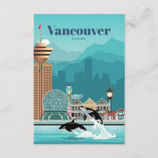 Carte D'accompagnement Voyage D'Art Voyage À Vancouver