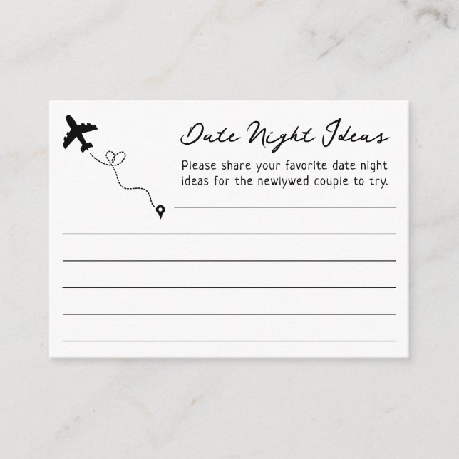 Carte D'accompagnement Voyager De Mlle Mme Date Fête des mariées de nuit (Devant)