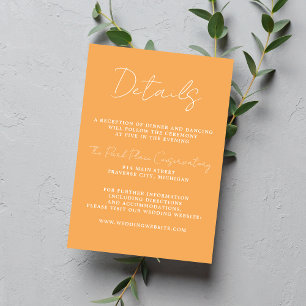 Carte D'accompagnement Vrai Simplicité 3 Script Mariage Sorbet minimal
